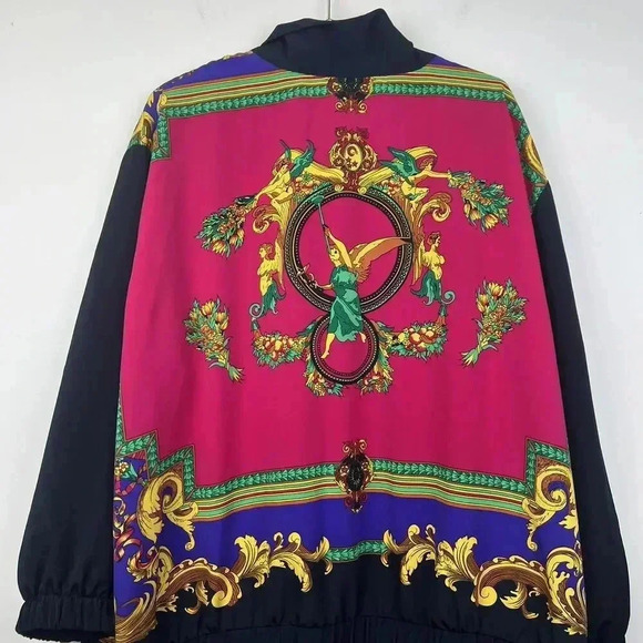 Silver Threads Bold Vintage Inspired Jacket with Baroque Print Made in USA - Picture 5 of 7